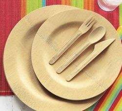 Оптовая продажа, биоразлагаемая одноразовая посуда из бамбукового волокна, деревянные тарелки, бамбуковые тарелки/поднос - Product Image 3