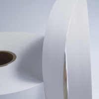 Rouleau d'étiquettes en tissu de ruban de taffetas de nylon d'impression par transfert thermique pour l'étiquette de soin de lavage de vêtement