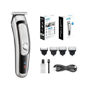 Tagliacapelli Elettrico <span class=keywords><strong>Professionale</strong></span> HTC AT-505 con Lama a T di Precisione e Pettini Limitatori da 1/3/5/7mm - Product Image 1