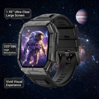 Montre connectée robuste personnalisée GPS Écran Ultra HD 1,95 pouce Étanche 3ATM Batterie 1000 mAh Montre connectée pour hommes