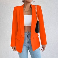 Blazer de Mujer IStapromo Gifts Chaqueta de Traje de Manga Larga con Solapa en Color Sólido Estilo Temperamental para Otoño e Invierno