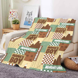 Manta de Franela Mini Personalizada con Estampado de 'Hijo de Papá y Niña de Mamá', Mantas Suaves de Felpa, Regalos para el Día del Padre y de la Madre - Product Image 4