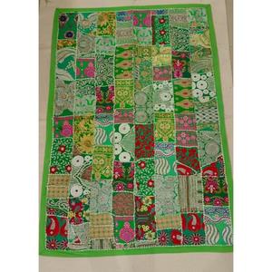 Wholesale Unique Indian Bohemian <b>Patchwork</b> Wall Hanging Tapestry Handmade <b>Throw</b> Decorative Backdrop Embroidered Custom Wall Art - Product Image 5