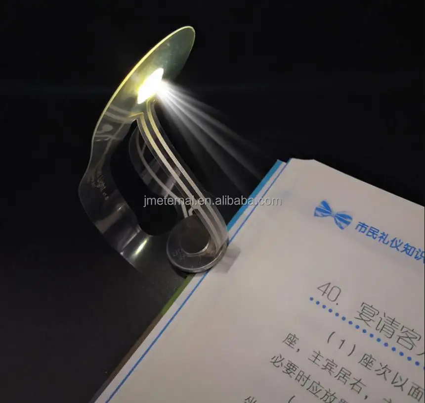 Großhandel Batterie Lese lampe Tragbare LED Einfacher Typ Double-Use Augen pflege Flach buch leuchte zum Lesen im Bettclip