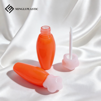 Emballages cosmétiques en plastique ABS pour gloss à lèvres liquide cylindrique avec bouchon à vis personnalisé, impression UV/sérigraphie