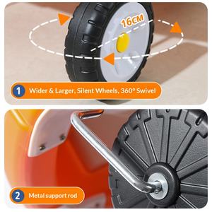 Voiture jouet coulissante en plastique, design Château de la Princesse du Feu, mini-voiture à quatre roues à assistance électrique pour bébés de 0 à 3 ans - Product Image 4