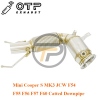 Tuyau d'échappement OTP pour Mini Coo per S MK3 JCW F54 F55 F56 F57 F60 2.0T 2.0L Catted Downpipe avec 200cc Sport Cat SUS304