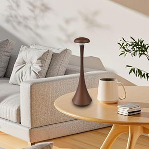 Moderne Stijl Led Tafellamp Voor Slaapkamer Draadloze Usb Opladen Batterij-Aangedreven Met Aluminium Body Eenvoudig Voorzien Van Metalen Kap - Product Image 5