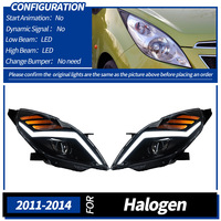Phares avant projecteurs Bi-LED style Lightning DRL pour Chevrolet Spark M300 2011-2014, clignotants Canbus, Plug and Play, pièces auto