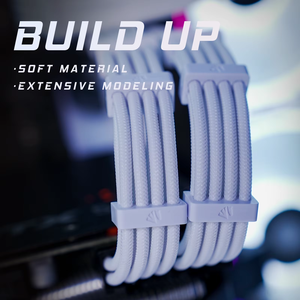 Asiahorse Customization 24 Pin <b>8</b> Pin White PSU Cable Sleeves Extensions Kit PC in Stock - Product Image 4