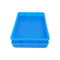 JOIN Grand plateau de rangement en plastique empilable robuste de 554 par 365 par 77mm pour l'entrepôt et l'usine