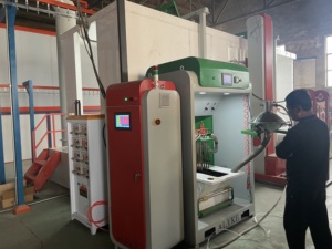 Linha de Produção de Revestimento Eletrostático em Pó Double Win, Cabines de Pulverização com Controle PLC, Equipamento de Pintura Remota para Substratos de Aço - Product Image 2