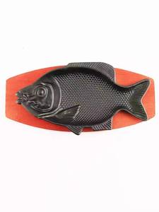 Poêles à poisson Sizzling Fajita Pan Cuisine Ustensiles de cuisine Assiette à poisson en fonte - Product Image 4