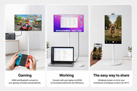 MJK Großhandel Android Tragbarer TV Smart Touchscreen 21,5-32 Zoll Vollständig Verstellbarer Ständer 5 Std. Akku für Innenbereich OEM-Optionen