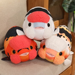 Jouets en peluche Poisson Rouge de simulation, adorables et apaisants, modèles Poisson Ranchu Noir, animaux en peluche, animaux nageurs, mascottes, coussins décoratifs, cadeau - Product Image 4