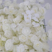 NINI Promotion Panneau floral artificiel carré en soie fait main pour toile de fond de mariage, couleur personnalisable