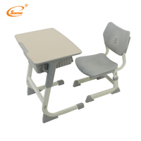 Bureaux et chaises d'école modernes réglables en plastique écologique de type C avec tiroir pour la maison, le bureau, la chambre, l'appartement, le salon