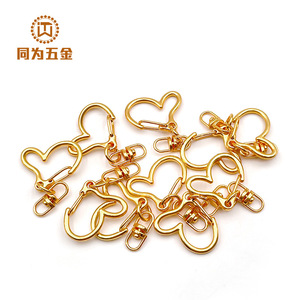 Llaveros Metálicos en Forma de Corazón, Oro, Oro Rosa, Plata, Accesorios de Joyería DIY para Manualidades, Pedidos al por Mayor - Product Image 2
