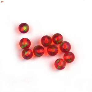 <strong>2026</strong> Trend Red Coral Color Transparent <strong>Beads</strong> Synthetic Jelly Opal Balls for Diy Jewelry Earring Chain Charms - Product Image 1