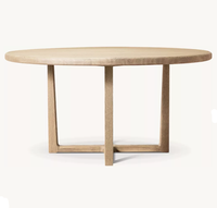 Table à manger ronde en chêne RH OEM, style moderne, ferme, appartement, restaurant, hôtel de luxe, villa, meubles personnalisables