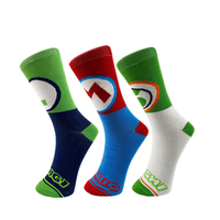 HY-2069 Nouveau Vente en gros Mario Chaussettes Hommes Femmes Nouveauté Crazy Cotton Design Long Basket Chaussettes Couples