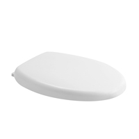 Couverture de siège de toilette PP de salle de bains de conception européenne de luxe matière plastique blanche forme ronde 040