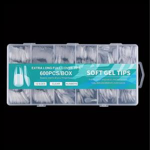 Venta al por mayor 600 piezas medio mate acrílico transparente uñas postizas cubierta completa <span class=keywords><strong>Ballet</strong></span> suave Gel puntas de uñas - Product Image 4