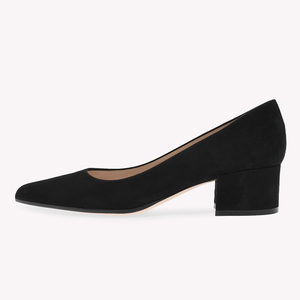 Zapatos de <span class=keywords><strong>Tacón</strong></span> Bajo de Ante con Punta Puntiaguda para Mujer, Zapatos de Oficina Cómodos, Zapatos de <span class=keywords><strong>Tacón</strong></span> Grueso para Dama, Venta al por Mayor OEM - Product Image 6