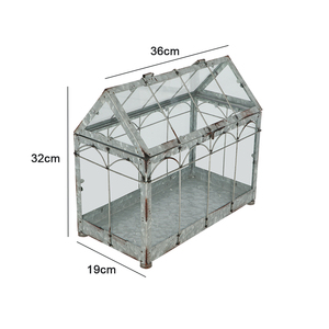 Esschert Design Home Decoration Victoria Eisen glas Mini Indoor <span class=keywords><strong>Terrarium</strong></span> Gewächshaus Gewächshaus Pflanze Glas <span class=keywords><strong>Terrarium</strong></span> - Product Image 5