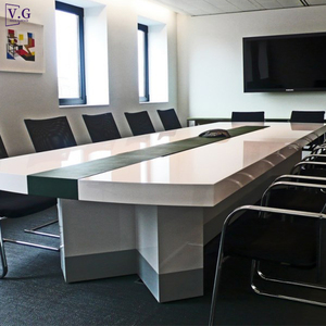 Table de conférence personnalisée de forme sauvage simple, table de conférence pour 16 personnes pour salle de bureau - Product Image 6