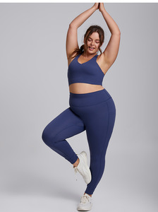 ชุดโยคะสำหรับผู้หญิงไซส์ใหญ่ รุ่น <span class=keywords><strong>Fat</strong></span> Plus Size ให้ความรู้สึกสบายเหมือนไม่ได้ใส่  ชุดออกกำลังกายสองชิ้นแบบเข้ารูปอย่างหรูหรา พร้อมกระเป๋า - Product Image 6