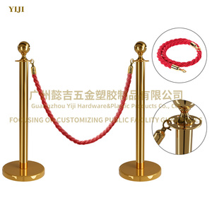 Barriera di Sicurezza per Controllo Folla, Ringhiera con Corda, Pali con Corda per Separazione - Product Image 1