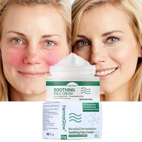 Crème Visage Apaisante et Réparatrice pour Peaux Sensibles à la Rougeur, à base de Centella Asiatica, d'Asiaticoside, de Purslane et de Peptides