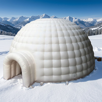 Dôme de tente gonflable personnalisé de 10 mètres de diamètre pour maison de neige, abri portable pour fêtes en extérieur