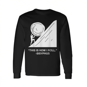T-shirt à manches longues How I Roll Sisyphus Mythology, cadeau pour professeur de littérature anglaise - Product Image 2
