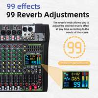 Console de mixage professionnelle 99DSP 8 canaux avec USB, Bluetooth, lecture MP3, enregistrement, monitoring, système audio DJ pour studio
