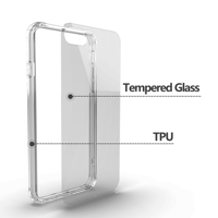Usine En Gros En Verre Plaque Arrière Cas de Téléphone Camera Lens Protection Anti Baisse Transparent En Verre Téléphone Cas Pour IPhone 7 8 Plus