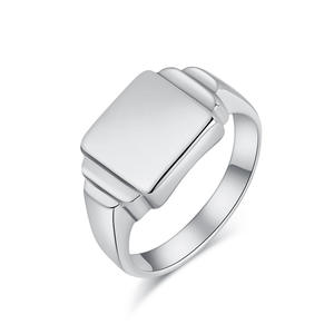 Minimalist Geometric Square Titanium Steel <b>Ring</b> Unisex Gold Black Silver Jewelry Gift - Product Image 5