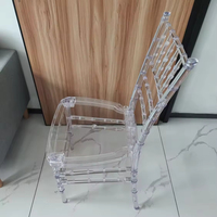 Chaise transparente en acrylique massif démontable, empilable, style Chiavari, idéale pour mariages, banquets d'hôtel et événements – Meilleure vente