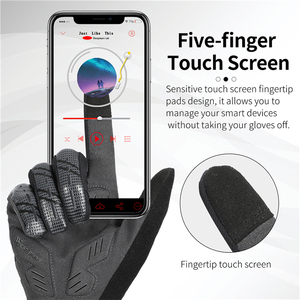 Guantes de Ciclismo WEST BIKING Unisex de Dedos Completos, Resistentes al Viento, Frescos, Antideslizantes, con Pantalla Táctil, para Bicicleta de Montaña, Carretera y Esquí - Product Image 3