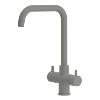 Robinet de cuisine Monza - Modèle minimaliste 3 voies en acier inoxydable 330936-GR Italie