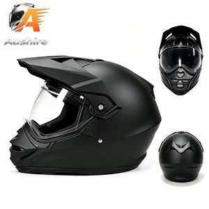 Casco de Motocross de Seguridad de Fibra de Carbono ABS, Casco Integral para Carreras Todoterreno, Visera Personalizada, Aprobado por DOT, para Todas las Estaciones - Product Image 3