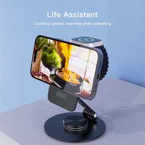 Nouvelle idée de produit 2024 Station de charge pliable 360 Rotation flexible bureau magnétique 3in1 chargeur sans fil support pour téléphone portable - Product Image 6