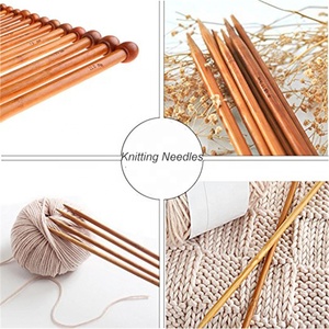 Kit de 36 Aiguilles à Tricoter en Bambou et Crochets <span class=keywords><strong>pour</strong></span> Pulls, Tailles Mixtes 2.0-10.0mm, Outils DIY, Étui Tendance et Durable - Product Image 3