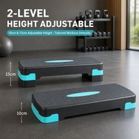 Plateforme de step aérobique professionnelle réglable à 2 niveaux, antidérapante, en ABS, 68 cm, pour la maison, la salle de sport, le cardio et l'entraînement physique