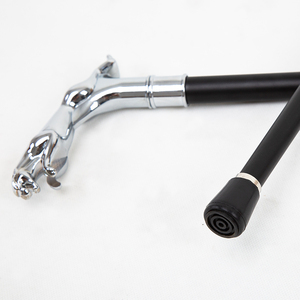 Poignée de modèle Animal de léopard de luxe en argent Offres Spéciales avec poignée de queue bâton de marche auto-défense mode <span class=keywords><strong>canne</strong></span> Cosplay bâton - Product Image 6