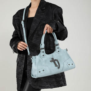 2025 New <b>Women's</b> Motorcycle Armpit Single Shoulder Crossbody Bag Retro <b>Women's</b> Handbag High-quality PU Shoulder Crossbody Bag - Product Image 6