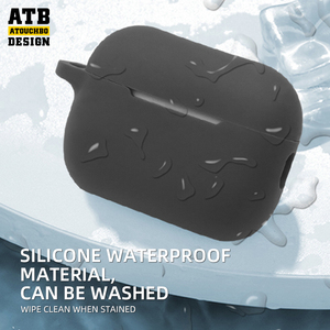 Boîtier de protection de casque Bluetooth en cuir ATB souple de meilleure qualité, une pièce avec crochet pour Airpod <span class=keywords><strong>pro</strong></span> <span class=keywords><strong>2</strong></span> - Product Image 5