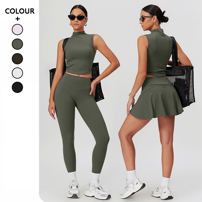 New Tight Yoga Suit for Women Slimming Beautiful Back Gym Sports Vests Tops Tennis Short Set Casual Legging Fitness Yoga Clothes