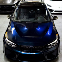 Film de protection de voiture en vinyle PET TPU moulé brillant HD bleu lunaire métallisé, 1,52 x 16 m / 5 x 55 pi, pour une voiture entière, vente en gros, usine de Foshan
